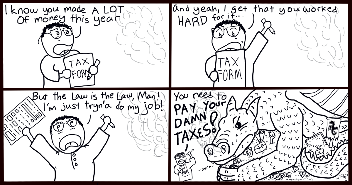 Everyone pays taxes, even dragons!